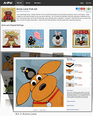 Screenshot of sample ArtPal gallery